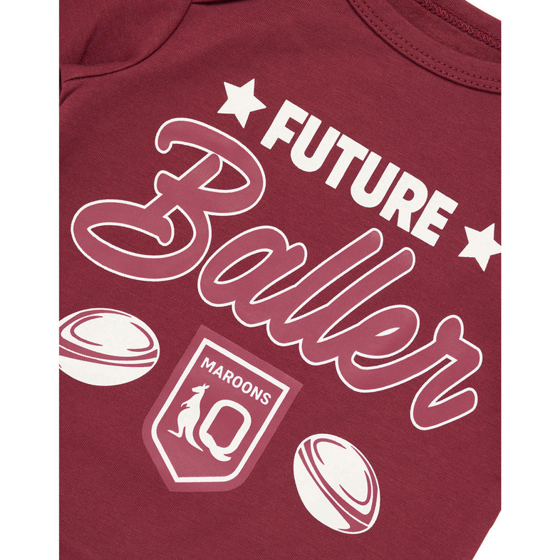 Queensland Maroons State of Origin 'Future Baller' Bodysuit/Romper - Baby