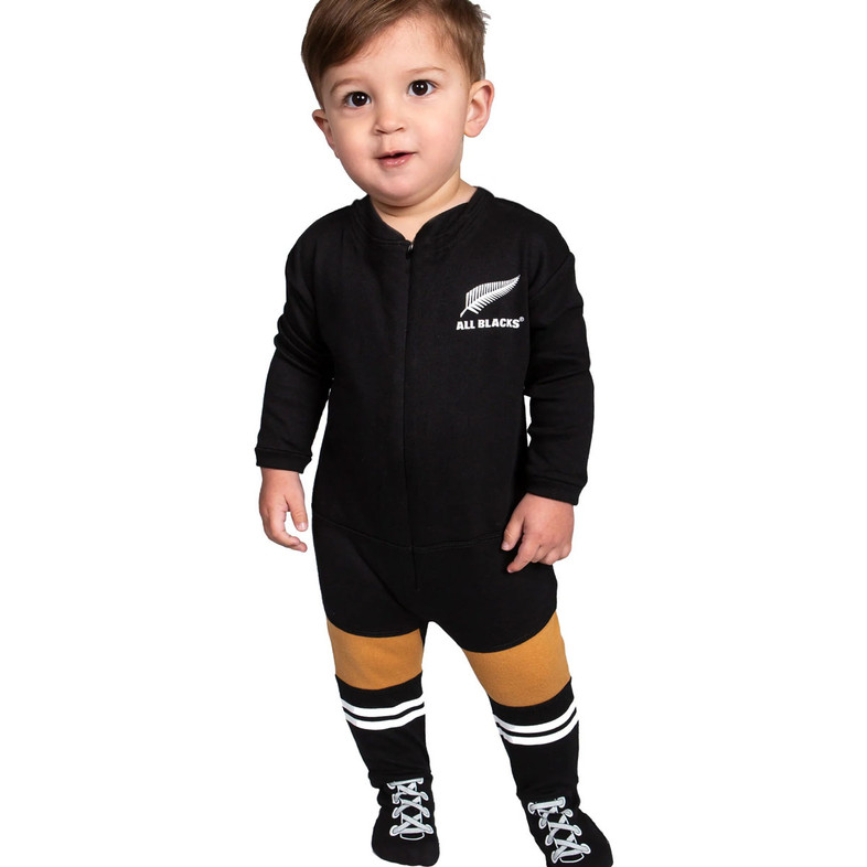 All Blacks Zippered Baby Footysuit / Romper All Blacks Zippered Baby Footysuit / Romper