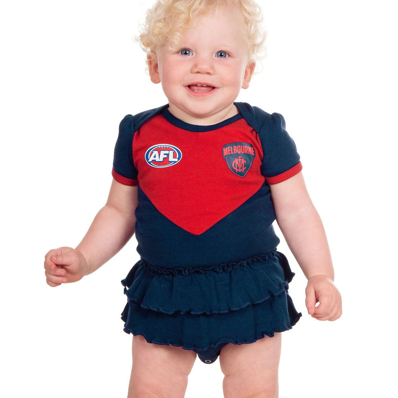 Melbourne Demons Baby Girl Footysuit / Romper Melbourne Demons Baby Girl Footysuit / Romper