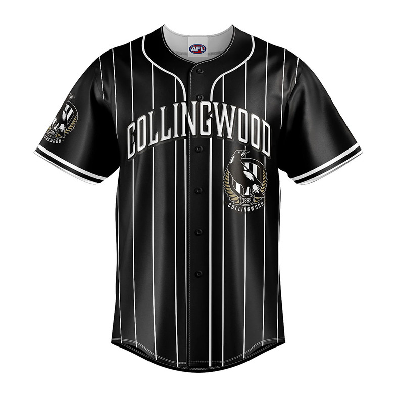 Collingwood Magpies 'Slugger' Baseball Shirt - Men's Collingwood Magpies 'Slugger' Baseball Shirt - Men's