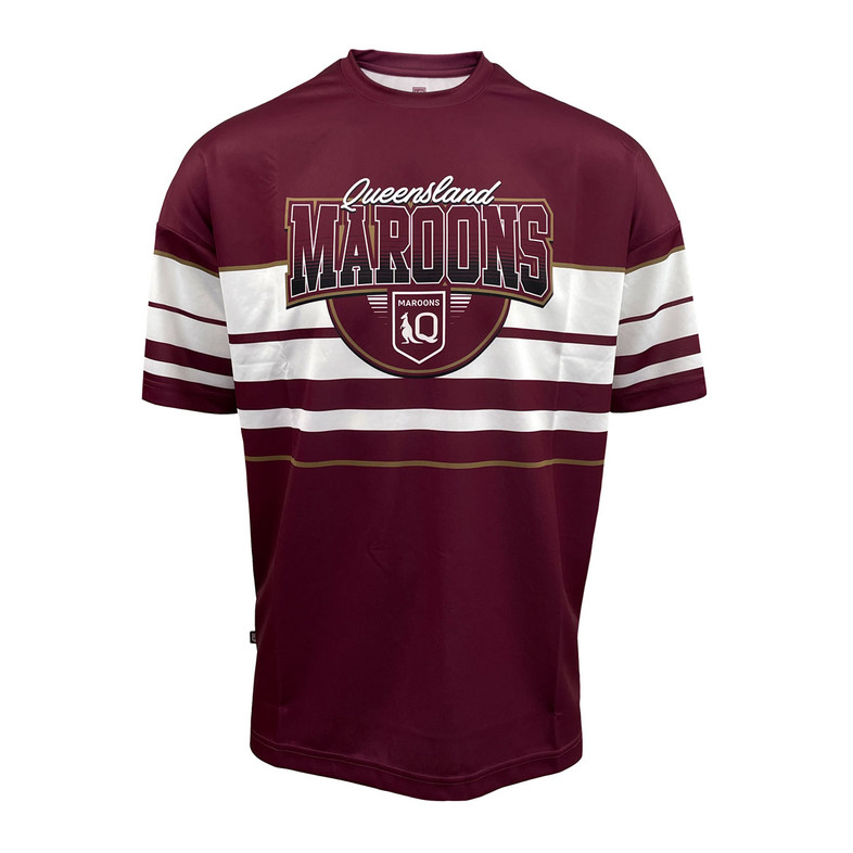 Queensland Maroons State of Origin Retro Oversize T-shirt - Men's