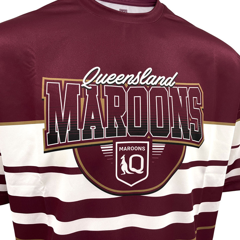 Queensland Maroons State of Origin Retro Oversize T-Shirt - Men's