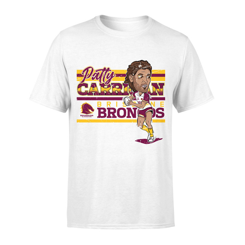 Brisbane Broncos 'Pat Carrigan Caricature T-Shirt - Men's Brisbane Broncos 'Pat Carrigan Caricature T-Shirt - Men's