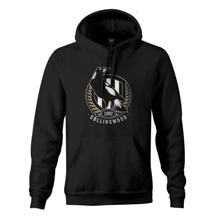 Collingwood Magpies Logo Pullover Hoodie - Men's Collingwood Magpies Logo Pullover Hoodie - Men's