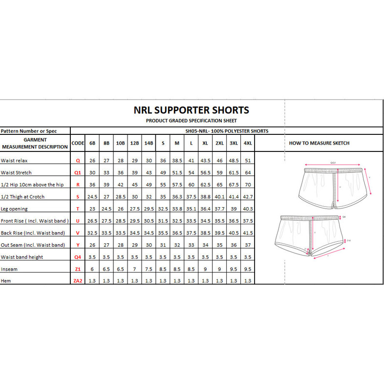 NZ Warriors 2024 Supporter Football Shorts - Men's