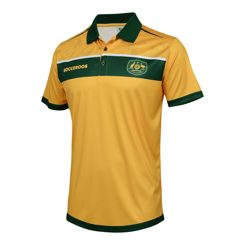 Socceroos Chestband Supporter Polo Shirt - Men's Socceroos Chestband Supporter Polo Shirt - Men's
