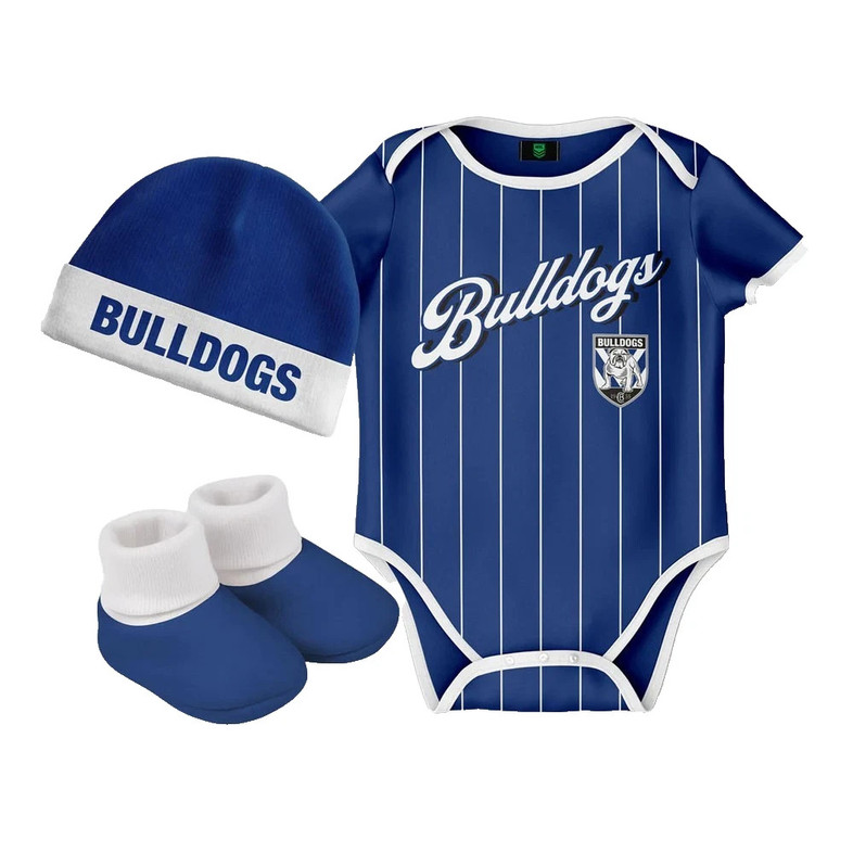 Canterbury Bulldogs 'Lullaby' Bodysuit, Beanie and Bootees Set - Baby Canterbury Bulldogs 'Lullaby' Bodysuit, Beanie and Bootees Set - Baby