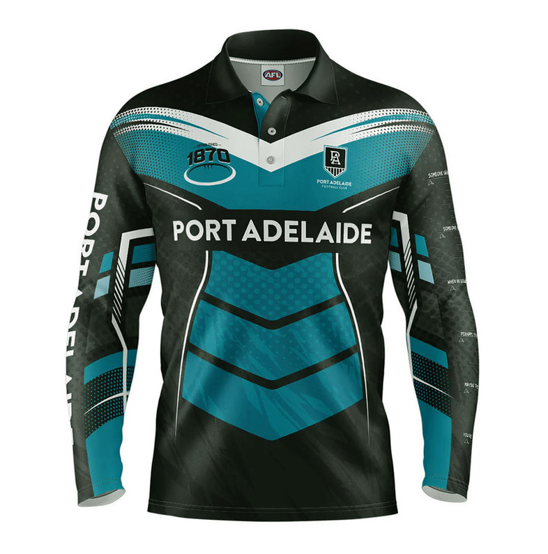 Port Adelaide Power 2025 'Cyber' Fishing / Outdoors Shirt - Men's