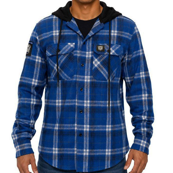 Canterbury Bulldogs 'Highland' Hooded Flannel Shirt - Men's