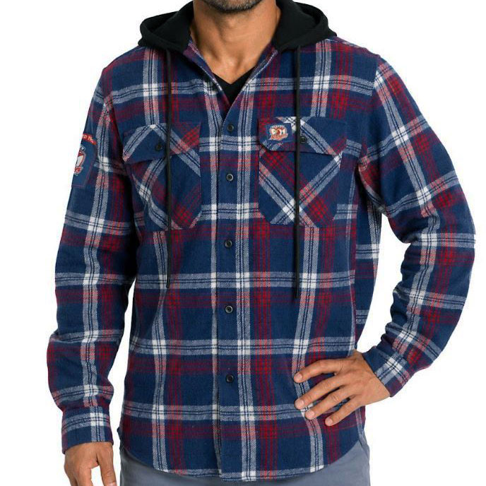 Sydney Roosters 'Highland' Hooded Flannel Shirt - Men's
