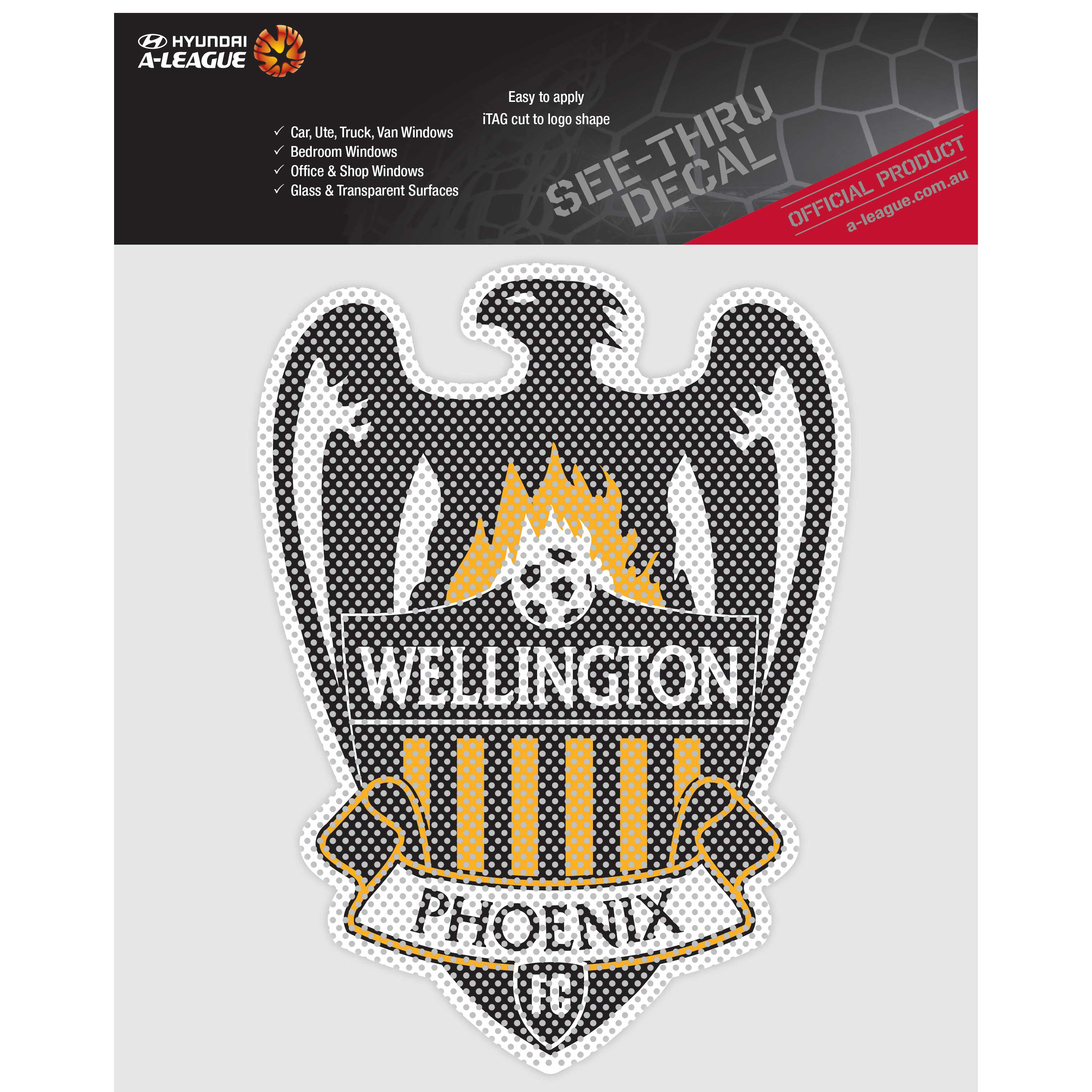 Wellington Phoenix FC SeeThru Logo Decal Sticker OzSportsDirect
