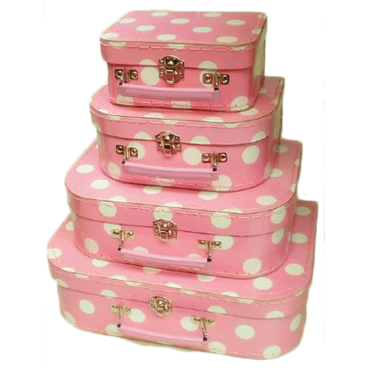 pink polka dot suitcase