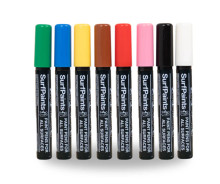 SurfPaints Paint Pens 4mm Durable Bullet Nibs for All Surfaces [3 COLOUR OPTIONS]
