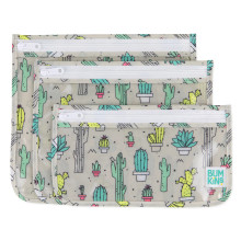 Bumkins Clear Travel Bag 3-Pack - Cacti