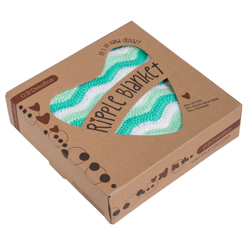 OB Designs Crochet Blanket - Mint OB Designs Crochet Blanket - Mint
