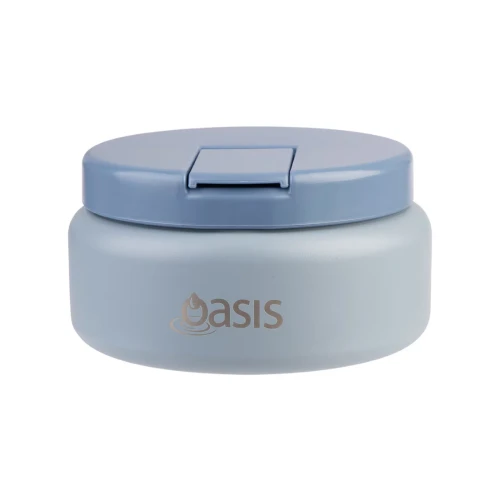 Oasis Insulated Food Jar with Quick Release Lid - 230ml - Hazy Blue