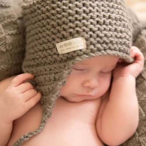 Weebits Merino Chunky Hats [LAST ONE LEFT - MUSHROOM 3-6M]