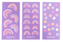 MontiiCo Bento Sticker Set - Rainbow Roller