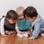 We Might Be Tiny Catchie Bibs - Blue Dusk + Charcoal