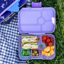 Yumbox Tapas - Seville Purple with Rainbow Tray 4 Compartment