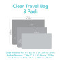 Bumkins Clear Travel Bag 3-Pack - Cacti