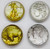 4 Piece Domed Coin Magnet Set