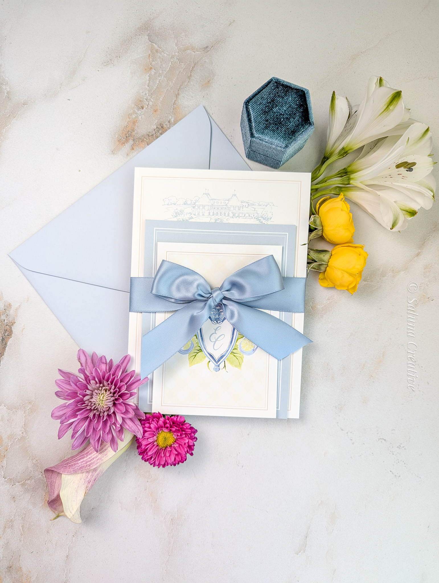 Chateau wedding invitation