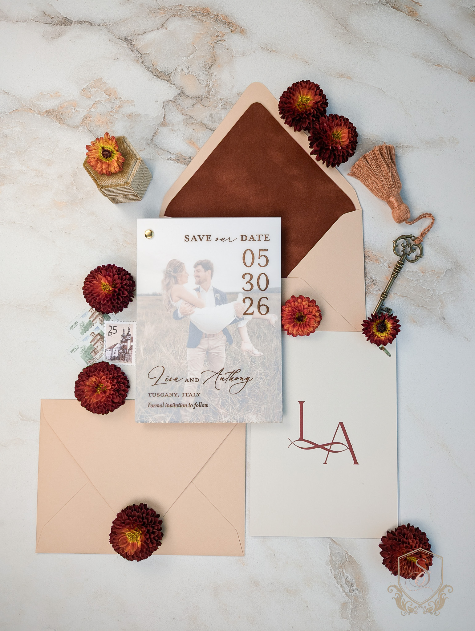 Save the Date Beige Moody