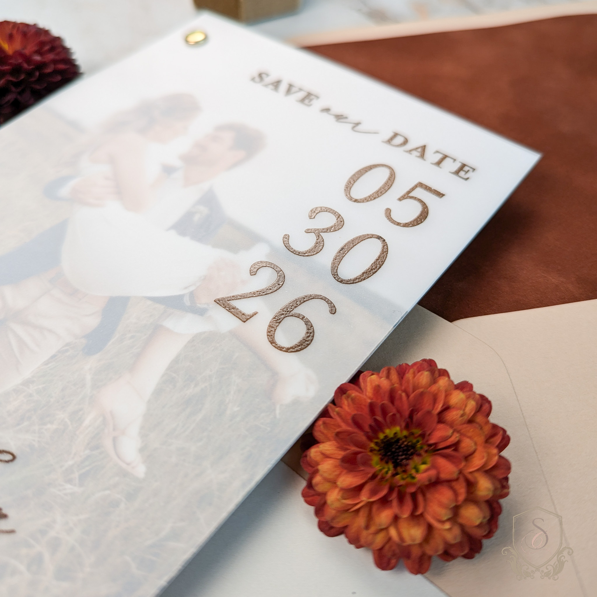 Textured Save the Date