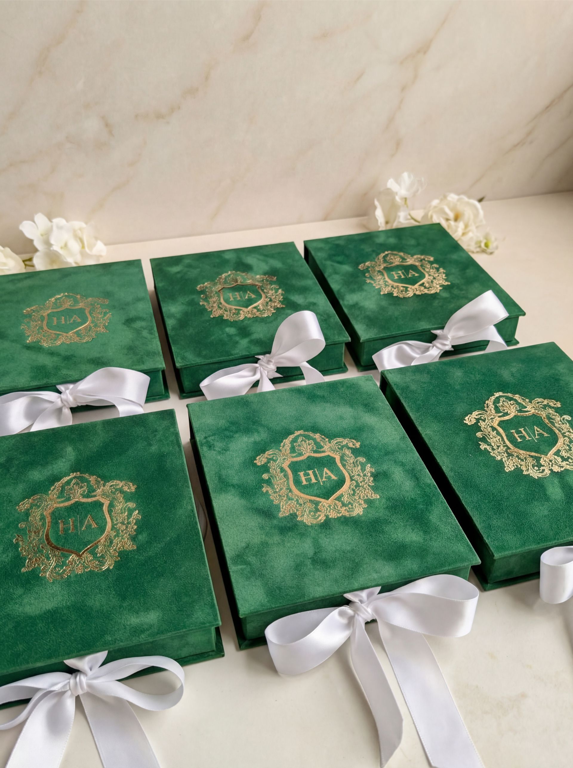 Layered invitation box detail