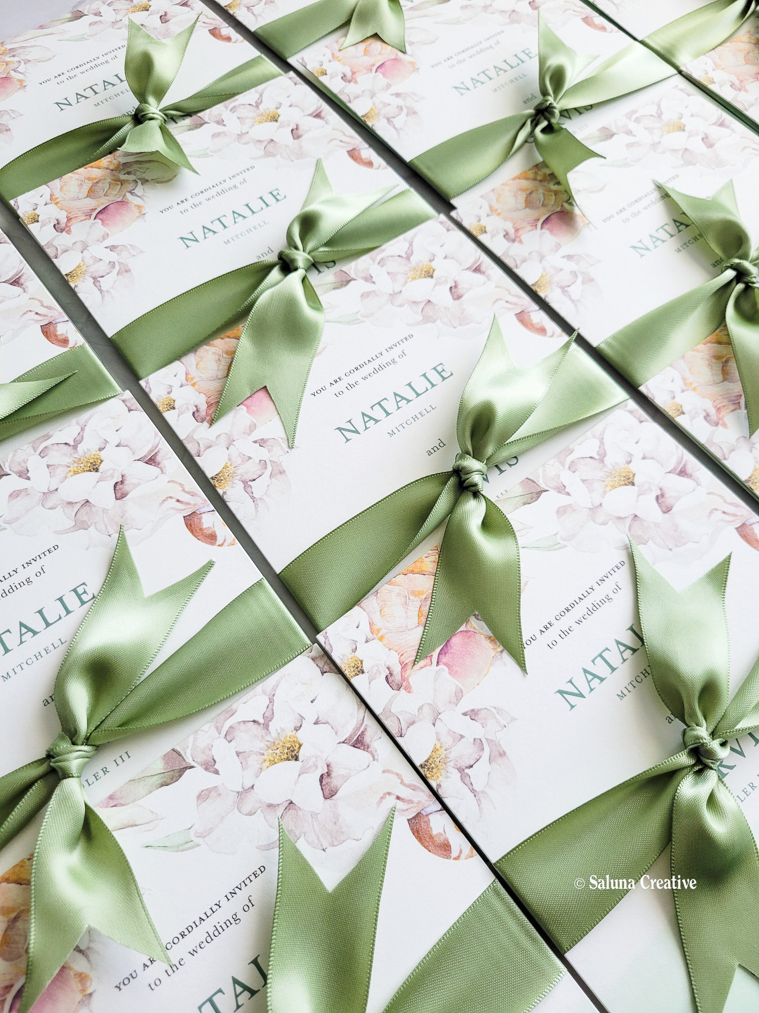 Ribbon invitation suite