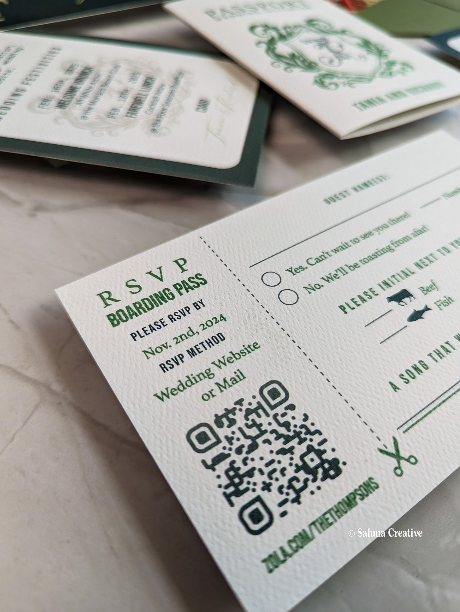 Boarding Passport Wedding Invitation
