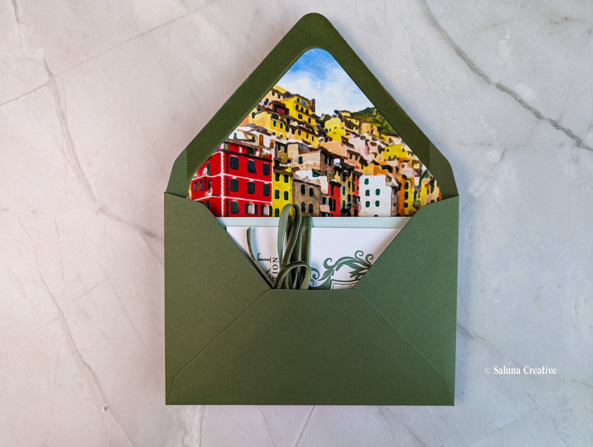 Green Sage Passport Invitation