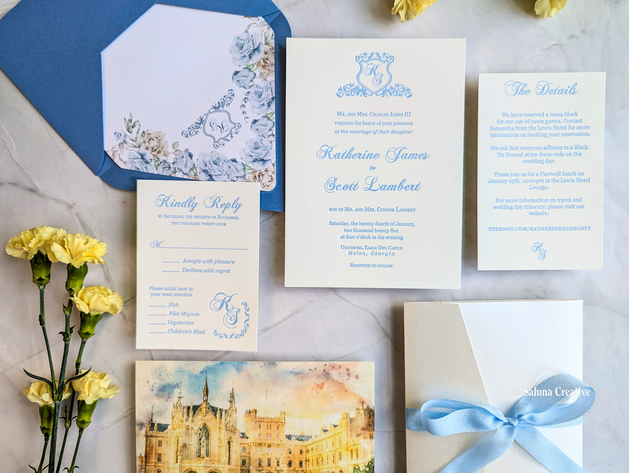 Elegant letterpress invitations