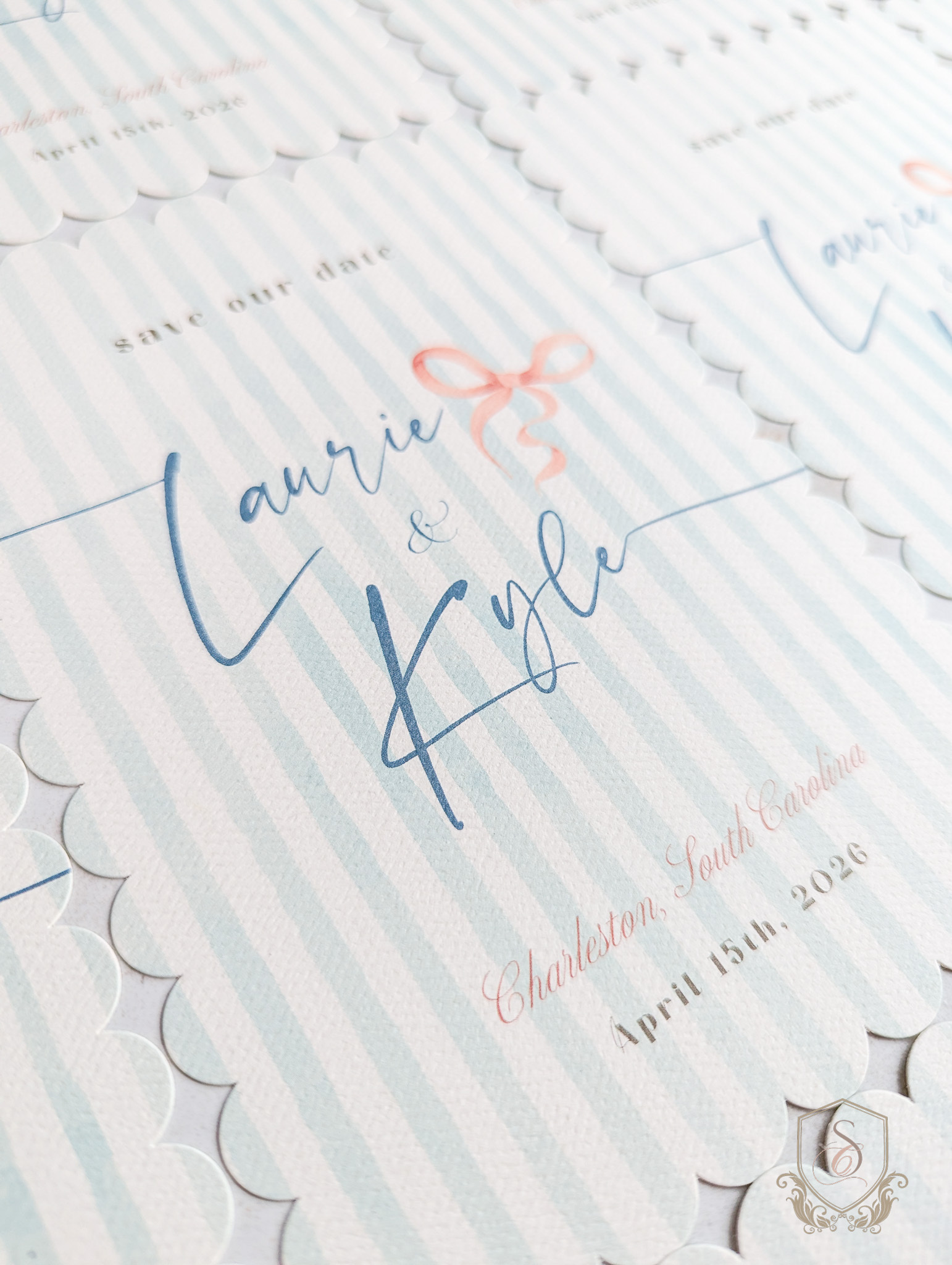 Textured Save the Date