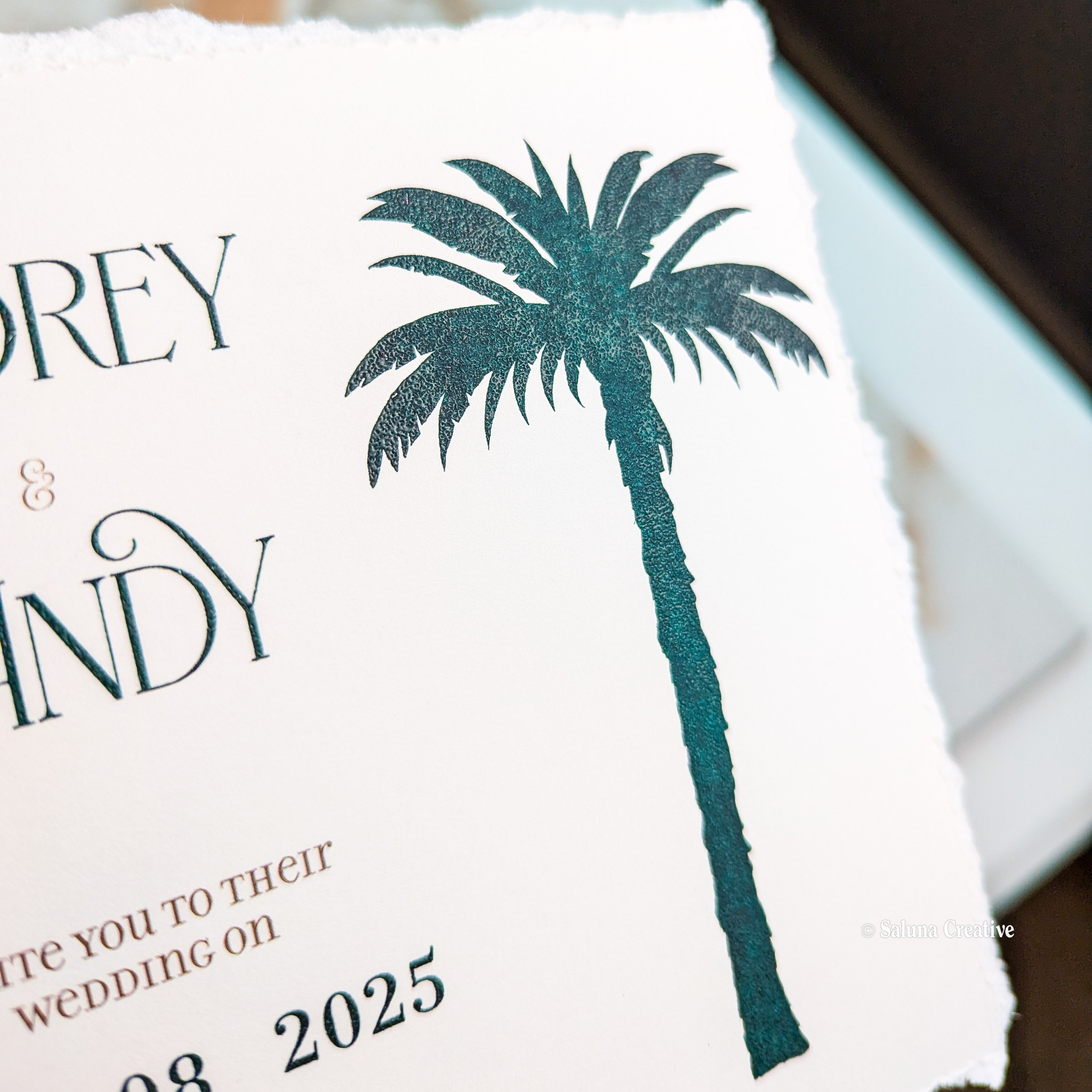 Wedding Invitation Raised effect