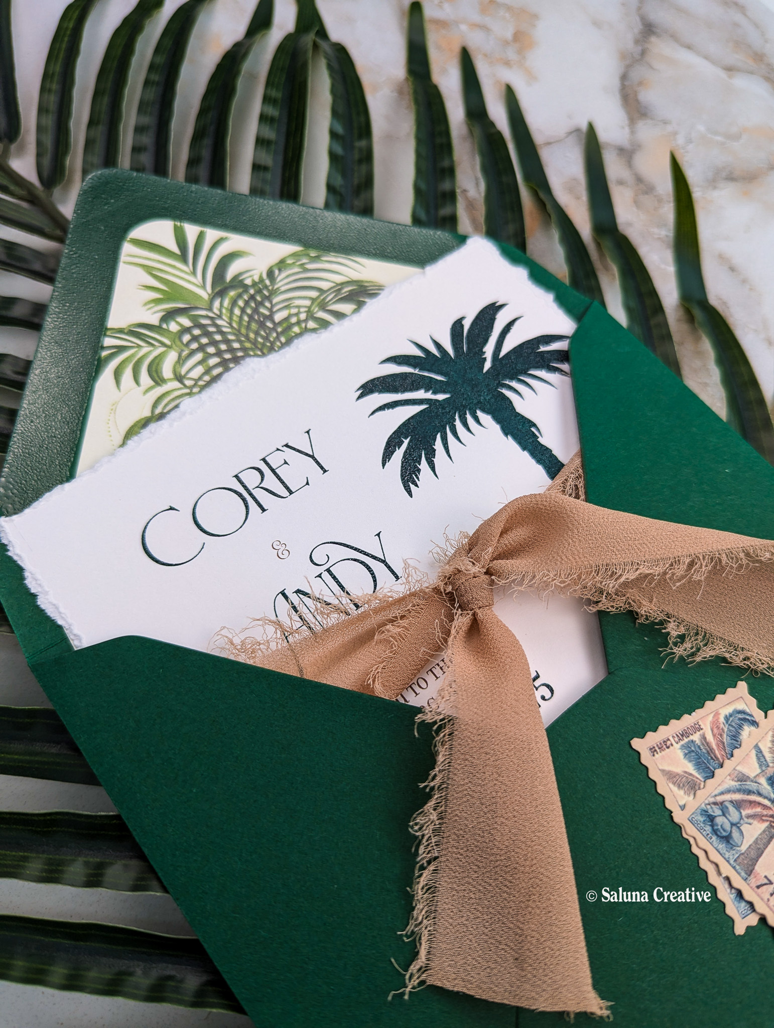 Beach wedding invitation
