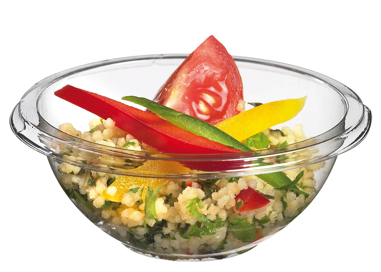 アスティエMini Sobre Salad Bow 3.5 oz Transparent Plastic Catering Mini Salad Bowl - Solia USA