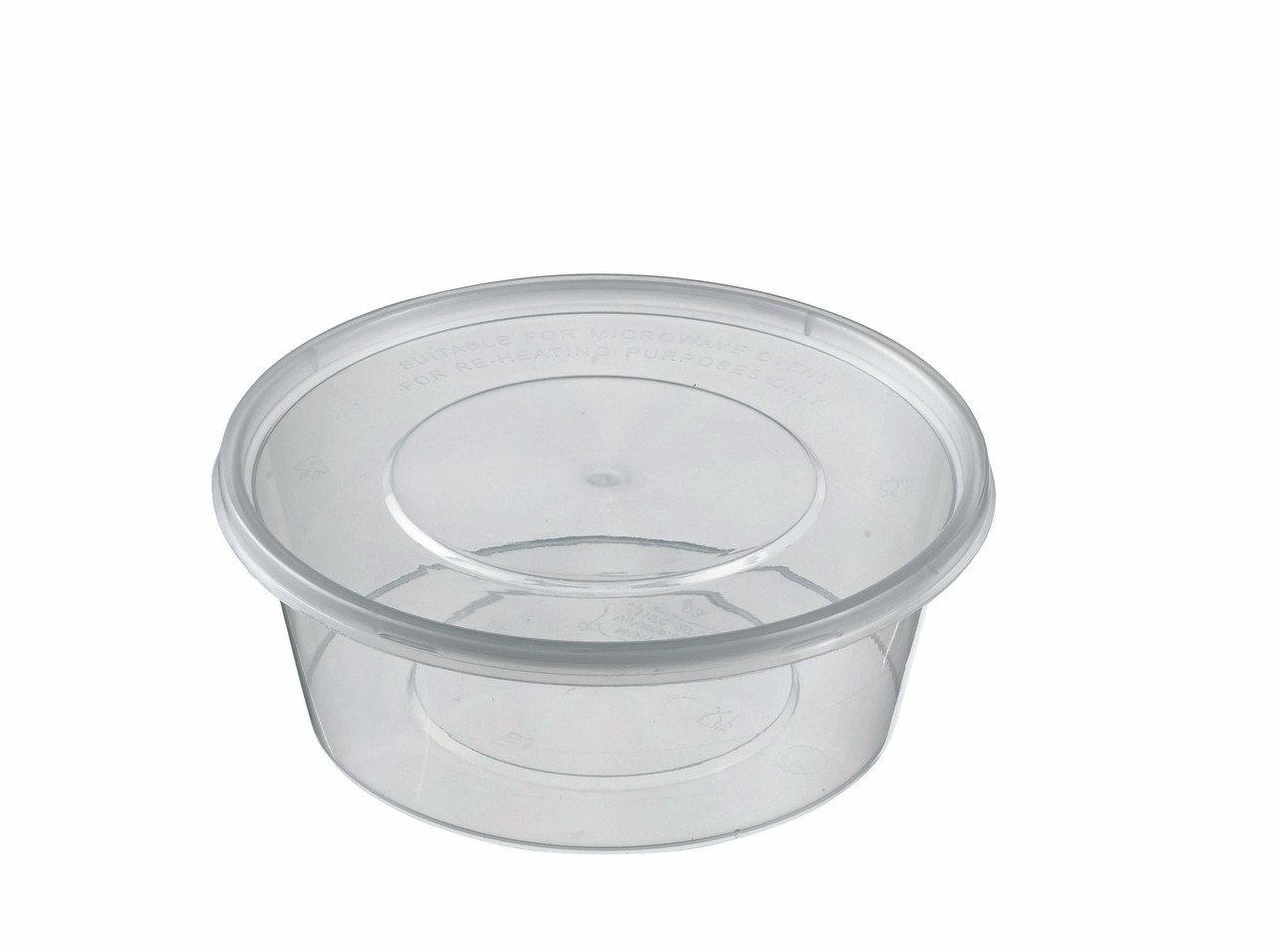 Round Plastic Transparent container with lid PP 300ml/10.1oz (Case of 450  pc)