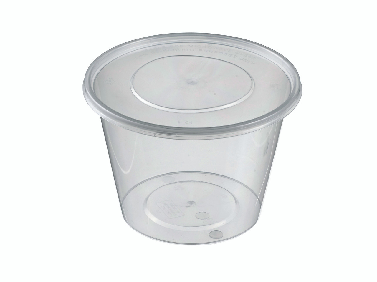 Round container + lid PP 500ml/16,9oz for To Go and Takeaway