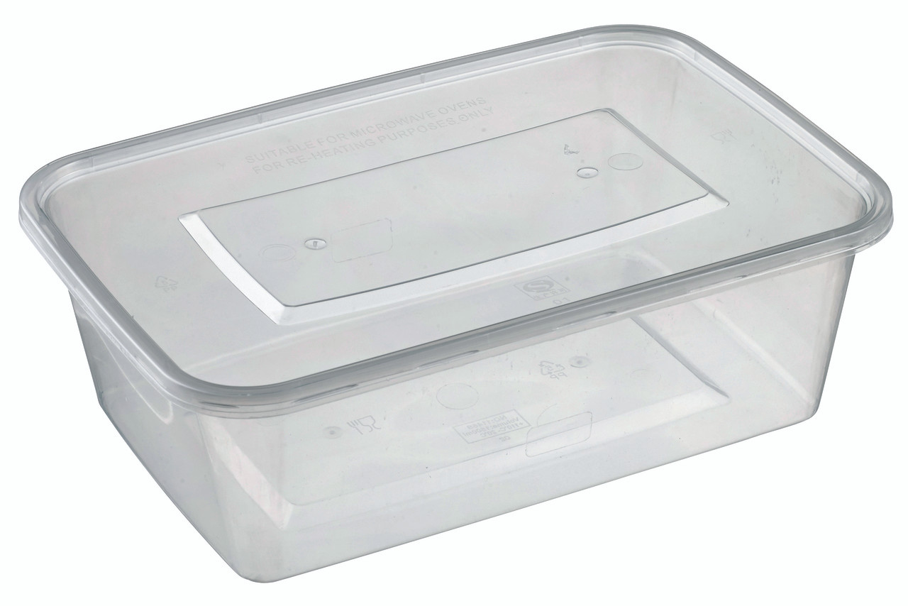 Rectangular container + lid PP 1500ml/50.7oz for To Go and Takeaway - Solia  usa