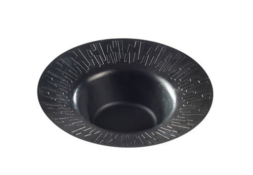 Sugarcane round bowl Accueil with PLA black coating 6.8 Oz D7.1" H2" / 200ml D180mmxH50mm (Case of 400 pc)