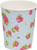 Hot drink paper cup simple wall Flowers 250ml/8.5oz (Case of 1000 pc)