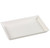 PFAS free Quartz white sugarcane pulp plate 6.3"x3.9"x0.6"/160x100x16mm - (Case of 200 pc)