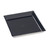 PFAS free Quartz Sugarcane Pulp White Plate with Black PLA Lamination 3.5"x3.5"x0.6"/90x90x16mm - (Case of 400 pc)