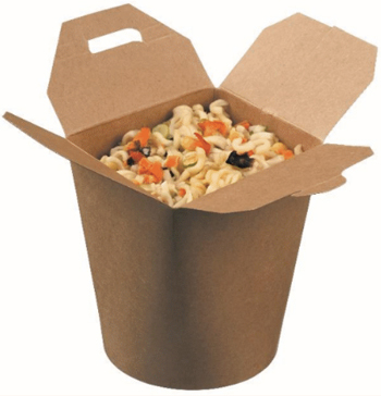 Take out Salad Box with Window, Reusable Kraft Brown Food Storage