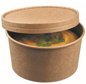 Disposable takeout plastic handle food paper container with dish tray