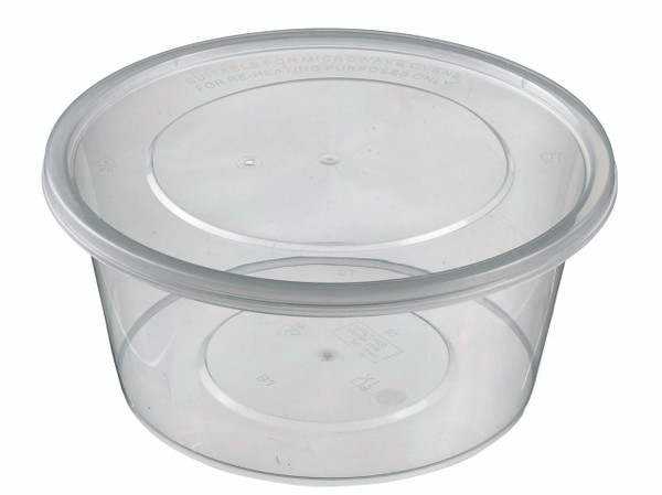 Round Plastic Transparent container with lid PP 1250ml/42.3oz