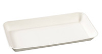 Sugarcane Pulp Kanopee white plate with PLA lamination 7.9" x 3.9"- LID NOT INCLUDED - (Case of 200 pc)