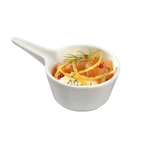 Eskoffie White Ceramic Saucepan Mini Dish 1.4 oz (Case of 144)